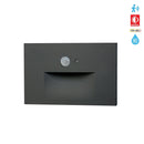 LSD033KBK LED Step Light with PIR Motion Sensor and Dusk to Dawn Photocell Horizontal, 120V 3W - ledlightsandparts