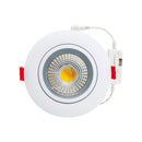 4 inch Round Recessed Gimbal Light Adjustable Canless AD-LED-4-S12W-5CCTWH-EY, (5CCT) 120V 12W - ledlightsandparts