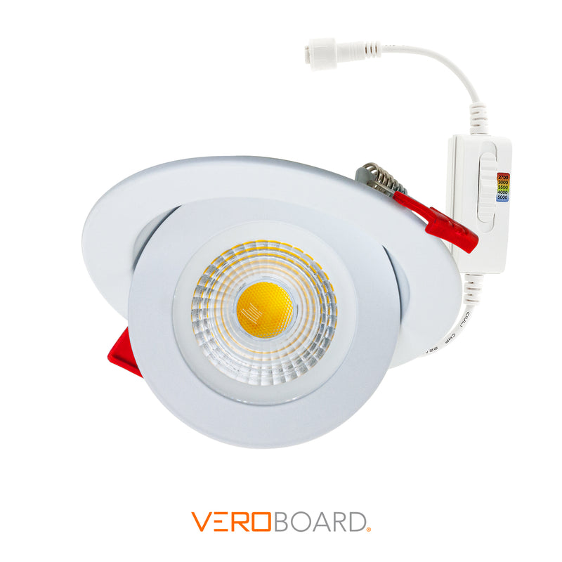 4 inch Floating Gimbal Recessed Multi Directional Dimmable light LED-4-S9W-5CCTWH-EFG, 120V 9W 5CCT - ledlightsandparts