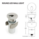 VBD-RD25-1W-3K-BN Round LED Step Light, 12V 1W 3000K(Warm White) - ledlightsandparts