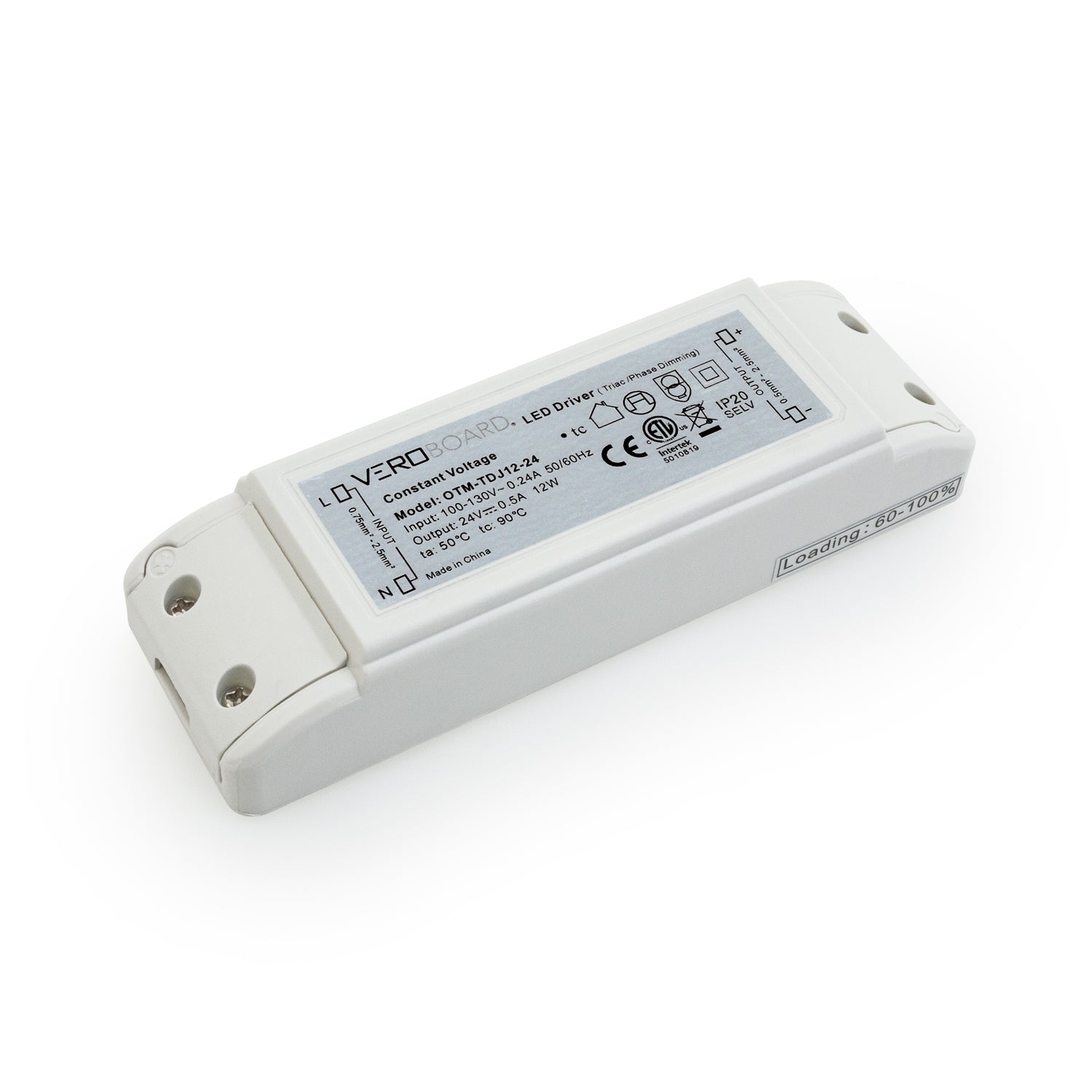 OTM-TDJ12-24 Constant Voltage Triac Dimming LED Driver, 24V 0.5A 12W