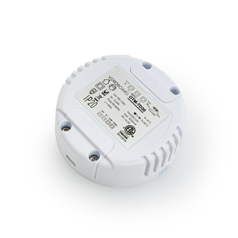 OTM-TD30 Constant Voltage LED Driver, 12V 2.0A 24W 0-10V Dimmable - ledlightsandparts