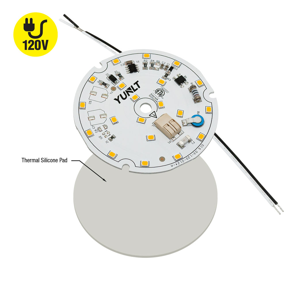 3 inch Round Disc LED Module, 120V 10W 3000K(Warm White)