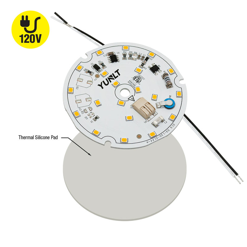 3 inch Round Disc LED Module DIS 03-010W-930-120-S3-Z1A , 120V 10W 3000K(Warm White), lightsandparts
