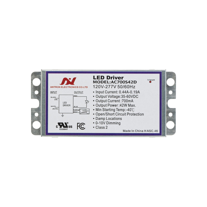 ES AC700S42D Constant Current LED Driver, 0-10V Dimming 700mA 35-60V 42W - ledlightsandparts