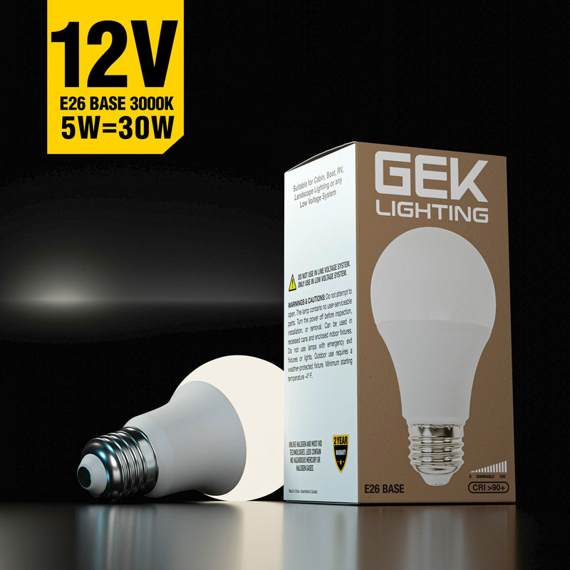 12V LED light bulb 30W Replacement Standard E26 Base A19 Lamp - ledlightsandparts