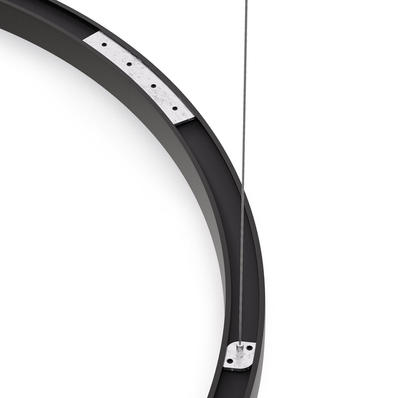 Type 45 Round Black hanging Aluminum LED Strip 60cm (23.6in) - ledlightsandparts