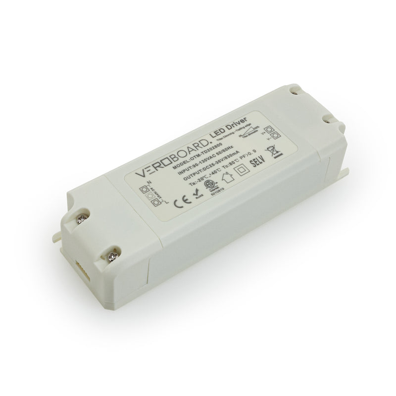 OTM-TD202800-830-28 Constant Current LED Driver, 830mA 25-36V 28W Dimmable - ledlightsandparts
