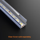 Type 12 – 5/8 Inches Deep Surface Mount Aluminum Extrusion U Channel for LED Strips-3 Meters (118 inches) - ledlightsandparts
