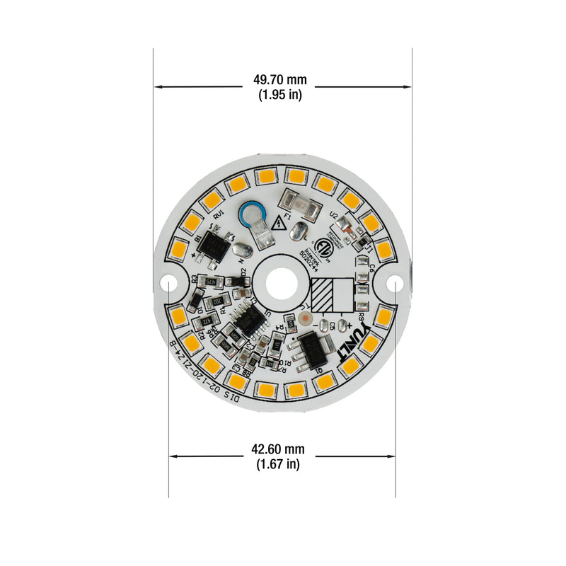 2 inch Round Disc ZEGA LED Module Engine DIS 02-015W-930-120-S1-Z1B, 120V 15W 3000K(Warm White), lightsandparts