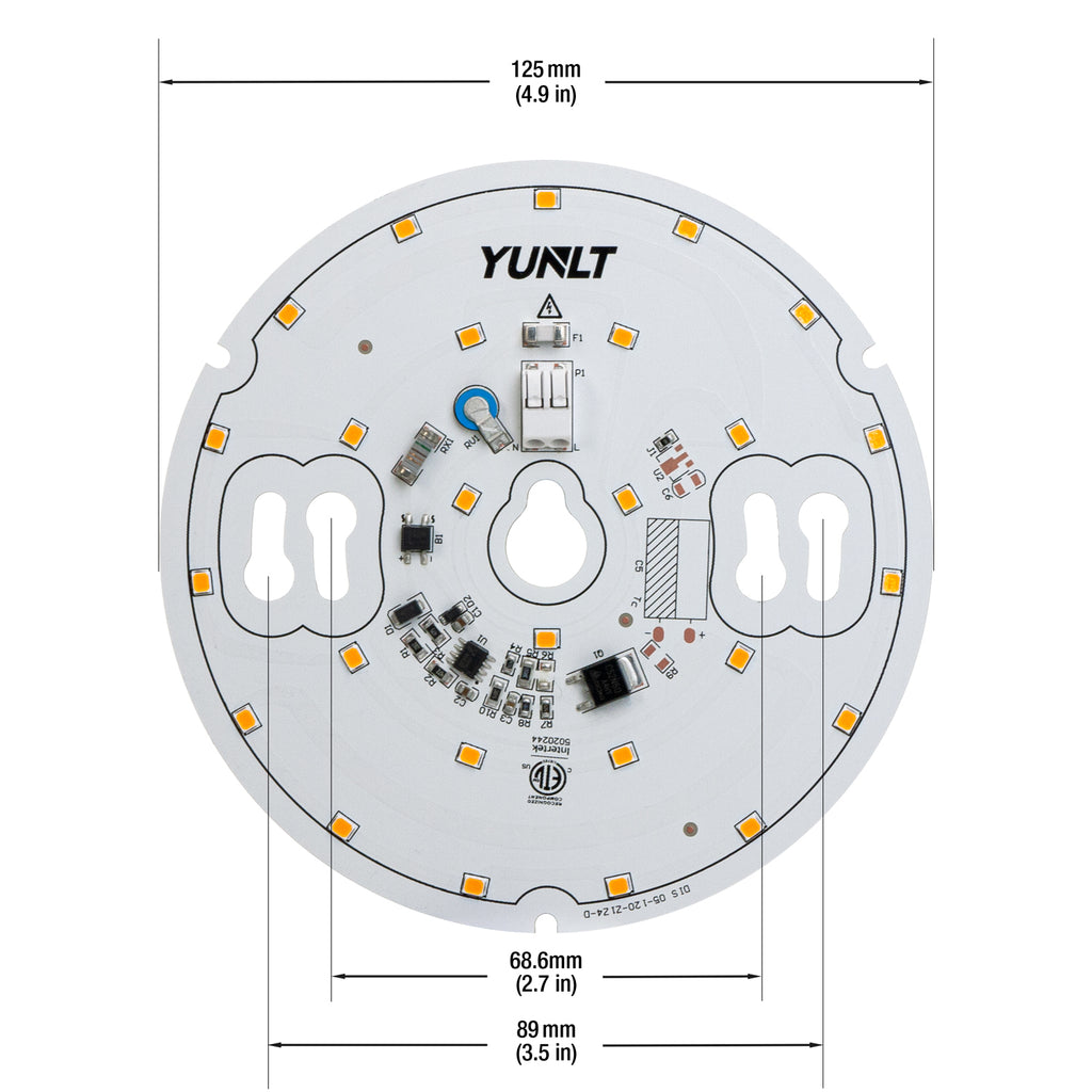 5 inch Round Disc LED Module, 120V 15W 3000K(Warm White)