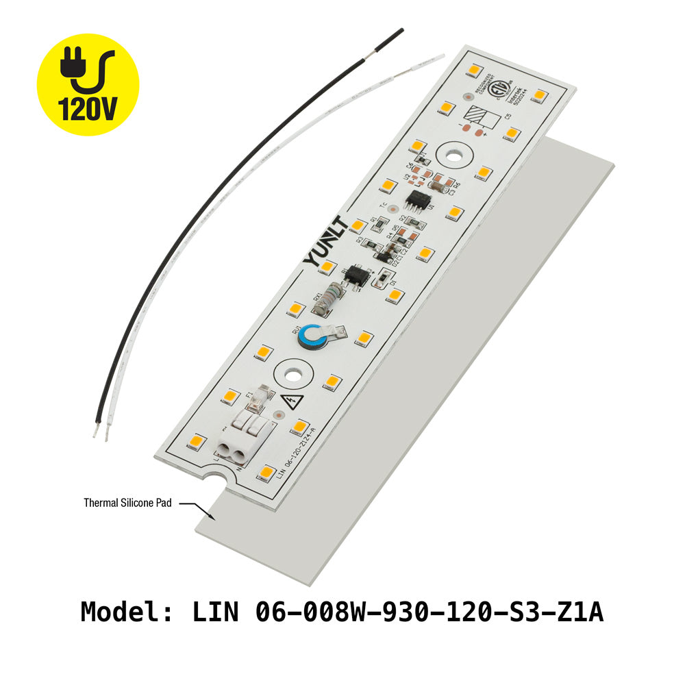 6 inch Linear LED Module Driverless Engine, 120V 8W 3000K(Warm White)