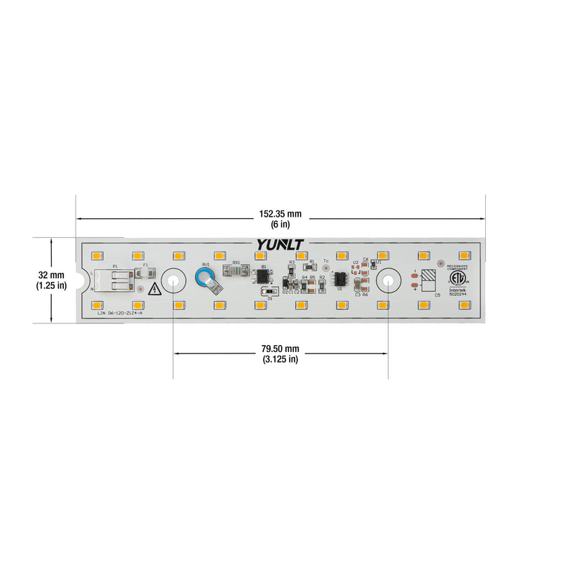 6 inch Linear LED Module Driverless Engine LIN 06-008W-930-120-S3-Z1A, 120V 8W 3000K(Warm White), lightsandparts