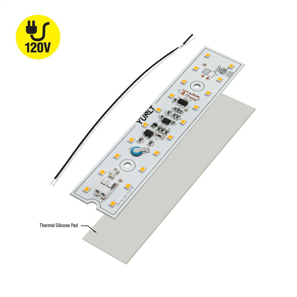 6 inch Linear LED Module Driverless Engine, 120V 12W 3000K(Warm White)