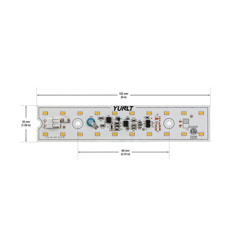 6inch Linear LED Module Driverless Engine LIN 06-012W-930-120-S3-Z1B, 120V 12W 3000K(Warm White),  led lighting, led strip, electronic, lighting, led, Canada, British Columbia, North America, international shipping, Ryunlt, LED panel, ZEGA, PCB board, ceiling light, Driverless. 