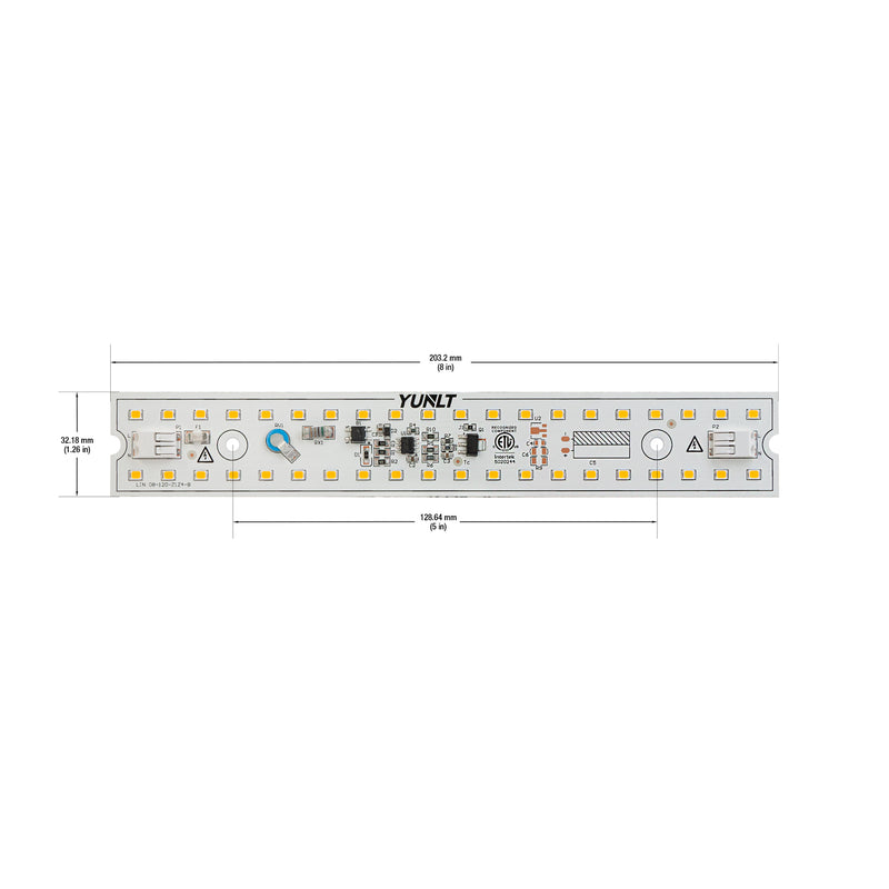 8 inch Linear LED Module Driverless Engine LIN 08-012W-930-120-S3-Z1B, 120V 12W 3000K(Warm White), lightsandparts