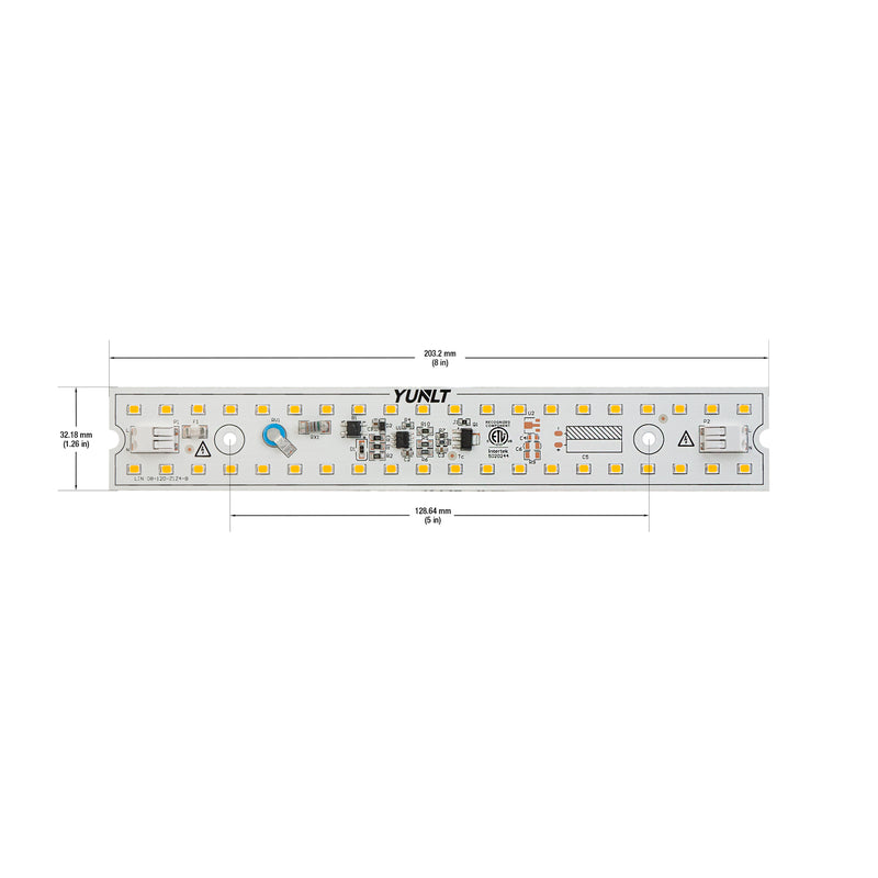 8inch Linear LED Module Driverless Engine LIN 08-015W-930-120-S3-Z1B, 120V 15W 3000K(Warm White), lightsandparts