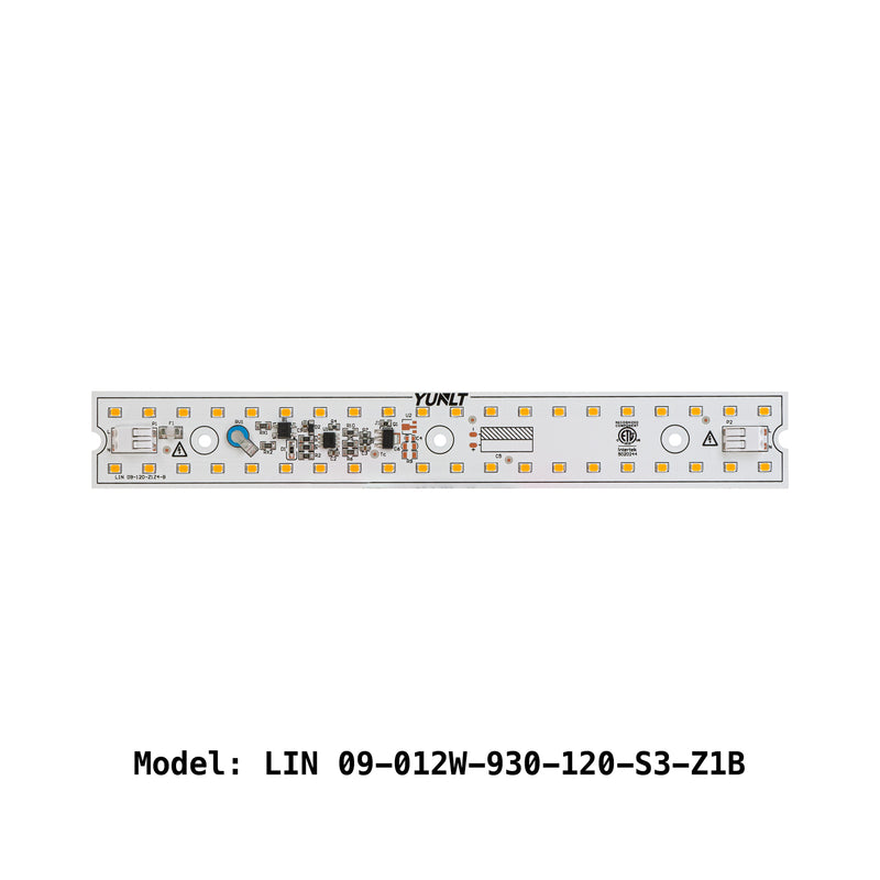 9 inch Linear LED Module Driverless Engine LIN 09-012W-930-120-S3-Z1B, 120V 12W 3000K(Warm White), lightsandparts