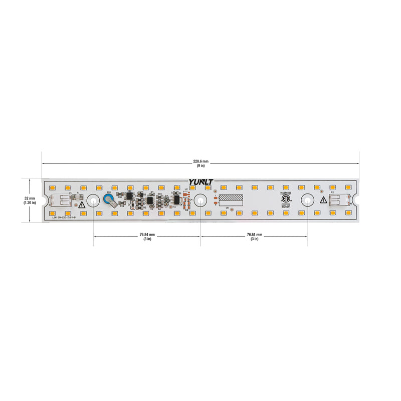 9 inch Linear LED Module Driverless Engine LIN 09-015W-930-120-S3-Z1B, 120V 15W 3000K(Warm White), lightsandparts
