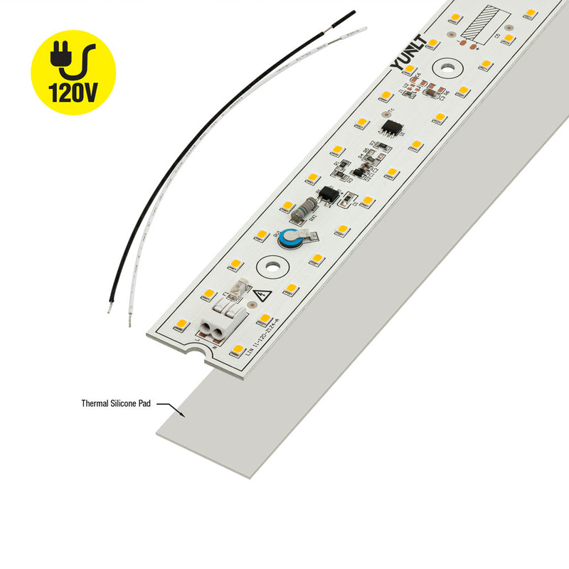 11 inch Linear LED Module Driverless Engine LIN 11-010W-930-120-S3-Z1A, 120V 10W 3000K(Warm White), lightsandparts