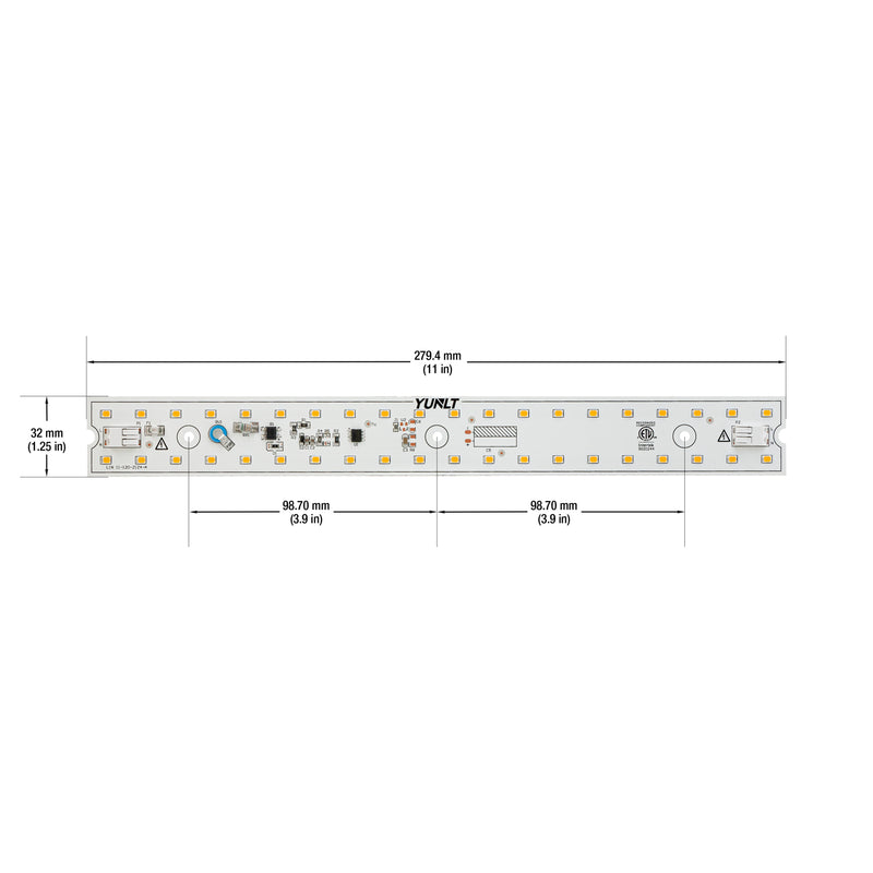 11 inch Linear LED Module Driverless Engine, 120V 10W 3000K(Warm White)