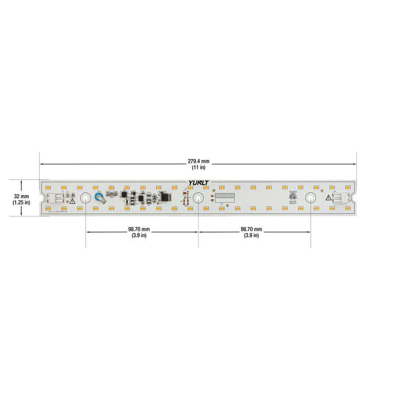 11inch Linear LED Module Driverless Engine LIN 11-012W-930-120-S3-Z1B, 120V 12W 3000K(Warm White),   led lighting, led strip, electronic, lighting, led, Canada, British Columbia, North America, international shipping, Ryunlt, LED panel, ZEGA, PCB board, ceiling light, Driverless. 