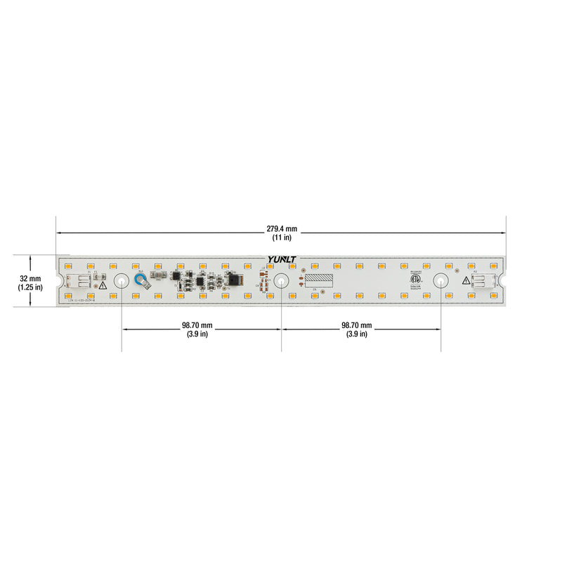 11 inch Linear LED Module Driverless Engine, 120V 15W 3000K(Warm White)