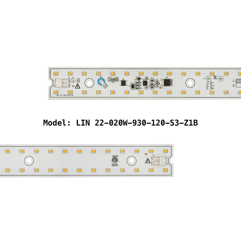 22inch Linear LED Module LIN 22-020W-930-120-S3-Z1B, 120V 20W 3000K(Warm White),   led lighting, led strip, electronic, lighting, led, Canada, British Columbia, North America, international shipping, Ryunlt, LED panel, ZEGA, PCB board, ceiling light, Driverless. 