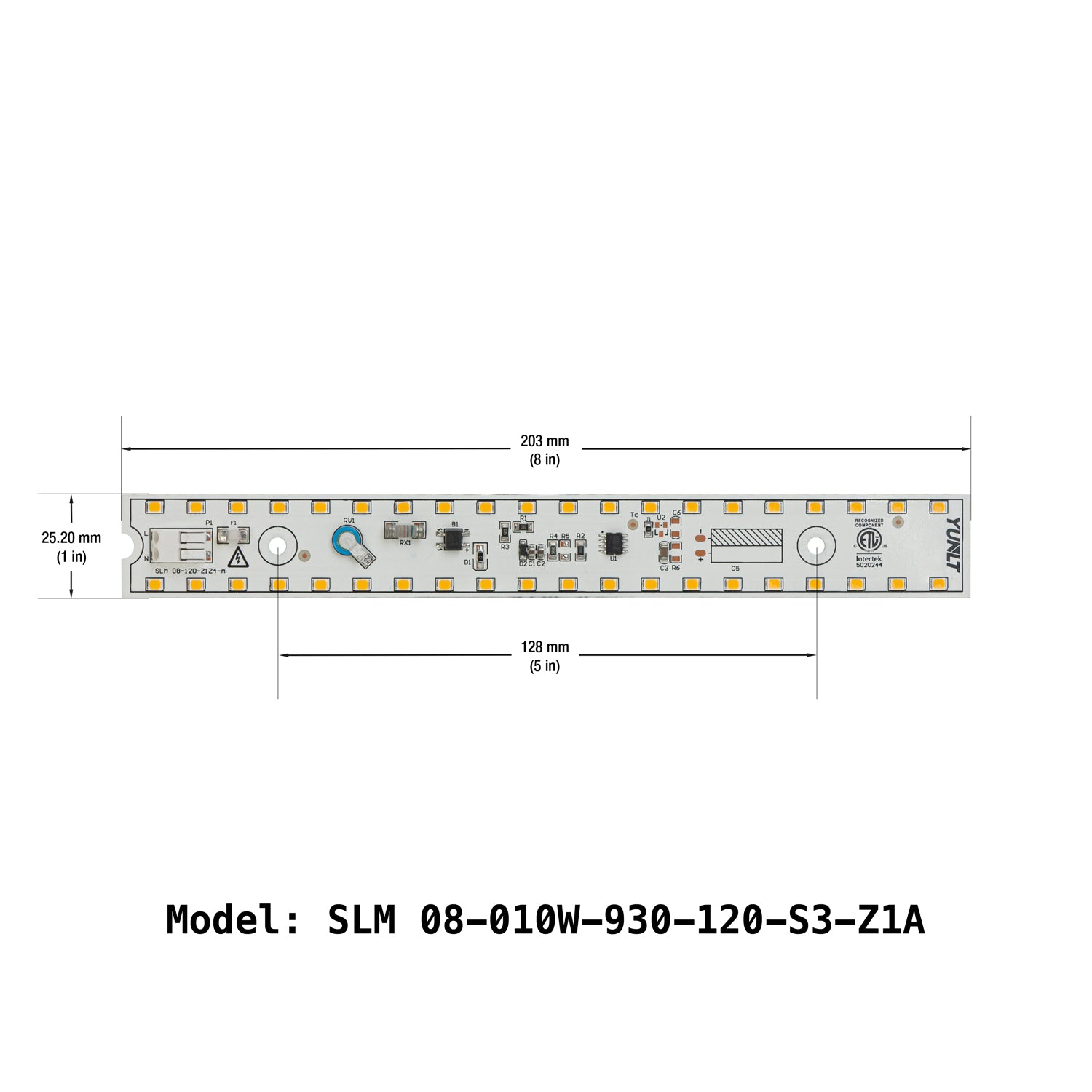 8 inch Slim LED Module Driverless Engine, 120V 10W 3000K(Warm White)