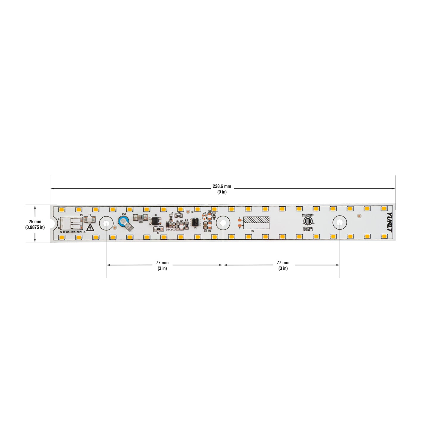 9 inch Slim LED Module Driverless Engine, 120V 10W 3000K(Warm White)