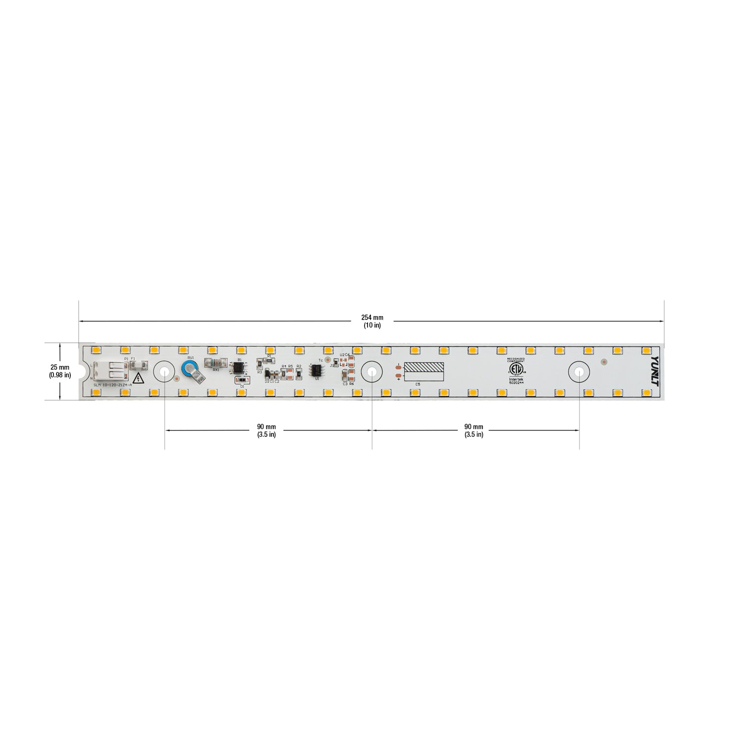 10 inch Slim LED Module Driverless Engine, 120V 10W 3000K(Warm White)