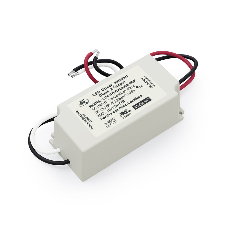 LD011D-CA03036-M9F (LD009D-CU03036-M9) Constant Current LED Driver, 300mA, 21-36V11W - ledlightsandparts