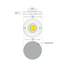 CBHT-042-3685-120V-27 COB LED Module with GPDH66185AC LED Holder, 120V 12W 2700K - ledlightsandparts