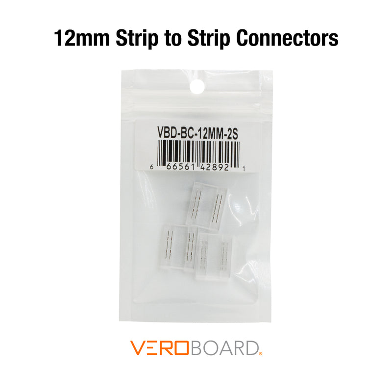 12mm Beetle LED Strip to Strip Connector, VBD-BC-12MM-2S (Pack of 3)