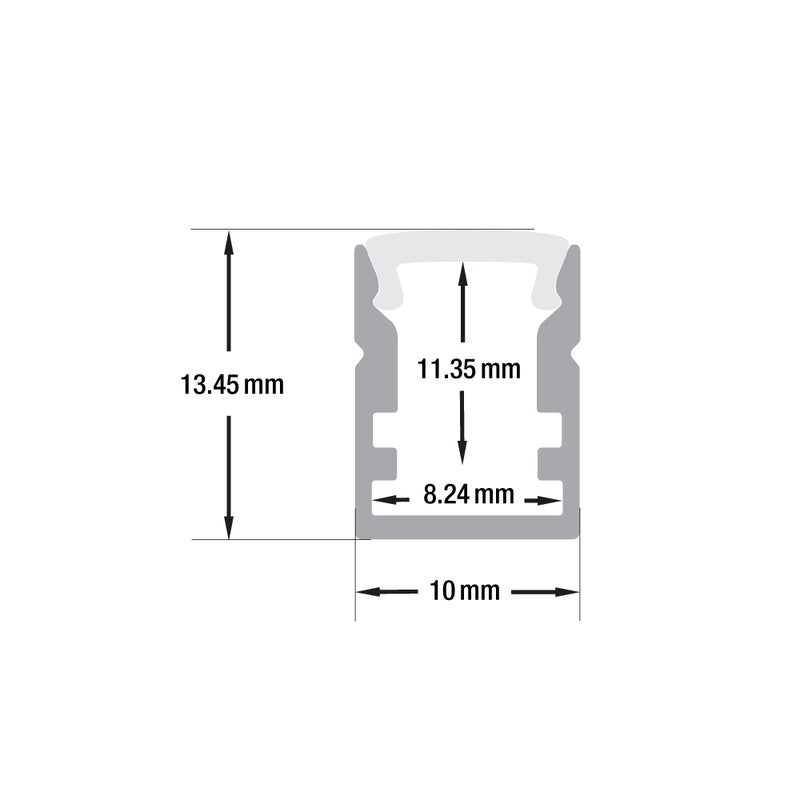 Type 20, Linear Architectural Light Fixture Profile VBD-CH-S9, 3Meters (118inches)