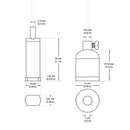 AIRC-6F-H1-2 Adjustable Aircraft Cables for Type 42 & 43 Hanging Aluminum Channels 6Ft, Pack of 2
