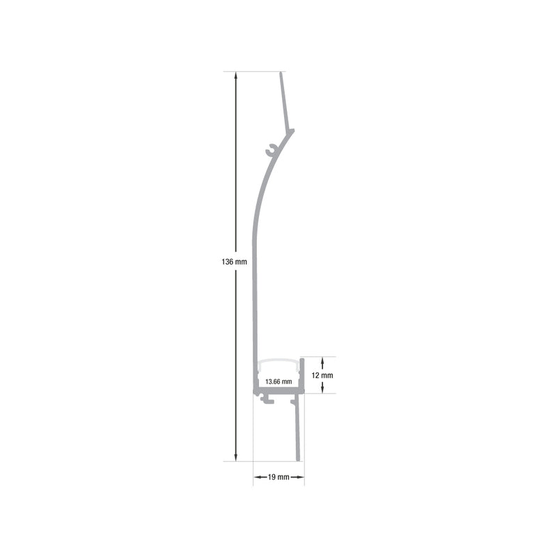 Type 90, Plaster Cove Linear Architectural LED Aluminum channel VBD-CH-D10, 3Meters (118 inches) - lightsandparts