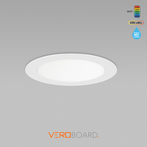 6 inch flat Round Ultrathin Recessed Ceiling Light LED-6-S12W-1224V-5CCTWH, 12-24V 12W 5CCT(2.7K, 3K, 3.5K, 4K, 5K), lightsandparts
