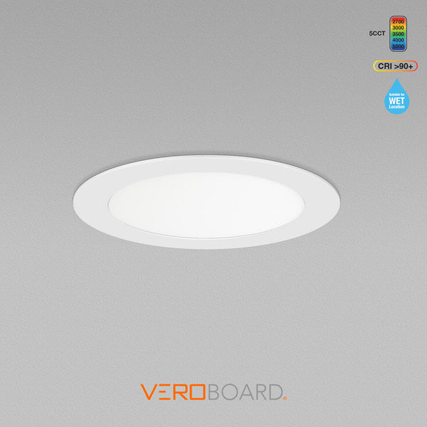 6 inch flat Round Ultrathin Recessed Ceiling Light LED-6-S12W-5CCTWH, 120V 12W 5CCT(2.7K, 3K, 3.5K, 4K, 5K), Lights and Parts