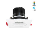 3.5 inch Regressed Square Gimbal AD-35S12W-5CCTWH-REY-SQ, 120V 12W 5CCT(2.7K, 3K, 3.5K, 4K, 5K), Lights and parts