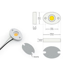 8CBAC-084-48135-120-2700-G12 COB Paragon LED Module with GPH48135AC LED Holder, 120V 16W 2700K (Soft White), lightsandparts
