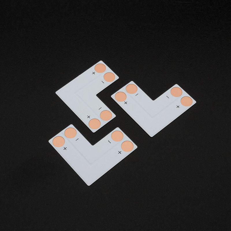 Pack of 3 PCB Type Single Color L Shape Connector (10mm) VBD-FPC10-L2A
