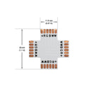 Pack of 3 PCB Type 4 Way Expansion Connector For WRGBWW Strip Light (12mm) FPC-12-C6A
