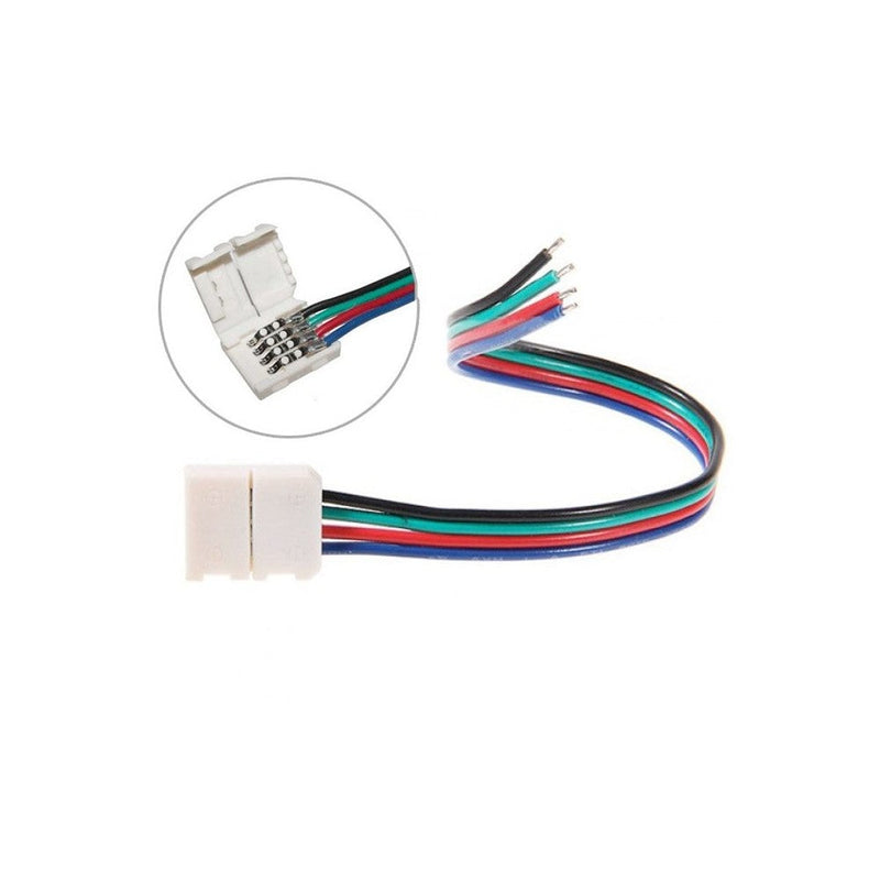 Quick Connector RGB to RGB 12mm LED Strip Connection Solderless  5″ Wire - ledlightsandparts