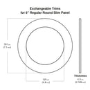 6 inch flat Panel 5CCT Ultrathin Recessed Ceiling Light (Brushed Nickel Cover) - ledlightsandparts