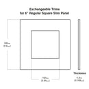 6 inch Square Flat LED Panel light 5CCT (Black Cover) - ledlightsandparts