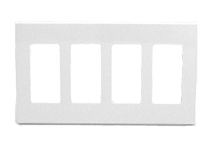 Leviton Decora Screwless Wallplate 4-Gang White - ledlightsandparts