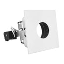 T-58 MR16 Light Fixture (White), 2.75 inch Square Adjustable Slot Aperture Trim - ledlightsandparts