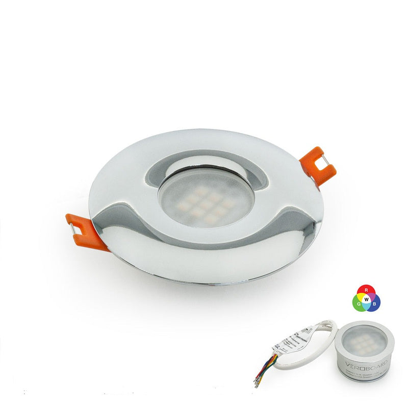VBD-MTR-11C Recessed LED Light Fixture, 2.5 inch Round Chrome