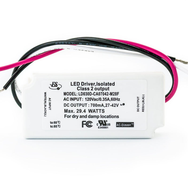 ES LD030D-CA07042-M28F Constant Current LED Driver, 700mA 27-42V 30W max - ledlightsandparts
